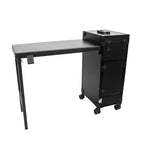 Foldable Rolling Manicure Table Case With LED Mirror, Chic By SkinAct
